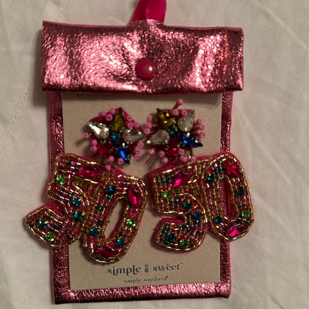 Simply Southern 50th Birthday Statement Earrings